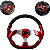 Universal High Gloss Steering Semi Dish Sports Red 1 Pc