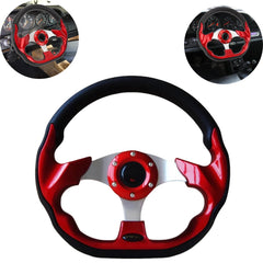 Universal High Gloss Steering Semi Dish Sports Red 1 Pc