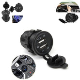 Universal In Dash Flush Mount Dual Car - Jeep USB Charger Panel 2 USB 2.1 A - 1.2 A