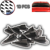 Universal Car Roof Shark Fin Spoiler Wings For Decoration 10 Pcs Set