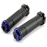 Universal Motorcycle Bike Handle Grips in Premium Quality 2 Pcs Set Blue