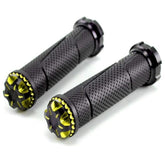 Universal Motorcycle Bike Handle Grips in Premium Quality 2 Pcs Set Yellow