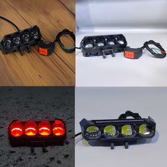 1PCS TFMOTO 4 SMD Spotlight 20 Watt Lens Devil Eye Dual Color Beam Fog Lights With Free Switch