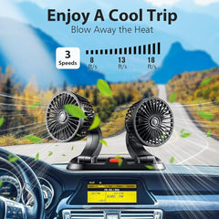 Universal USB 5V Mini Electric Car Fan Low Noise Summer Car Air Conditioner 360 Degree Rotating Cooling Fan Car 1 Pc