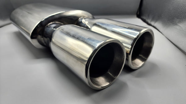 HKS Exhaust 2.5 Muffler Round Double Tip Silencer A Grade Quality