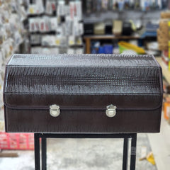Universal Interior Car Trunk Storage Box Luxury Crocodile Pattern Folding Car Organizer Box