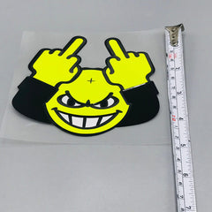 Premium Quality Custom Sticker Sheet For Car & Bike Embossed Style EVIL SMILEY