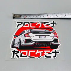 Premium Quality Custom Sticker Sheet For Car & Bike Embossed Style Civic Type R