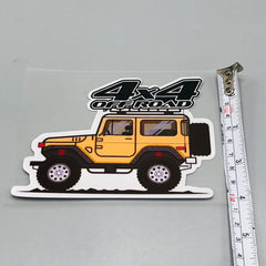 Premium Quality Custom Sticker Sheet For Car & Bike Embossed Style 4X4 OFF ROAD