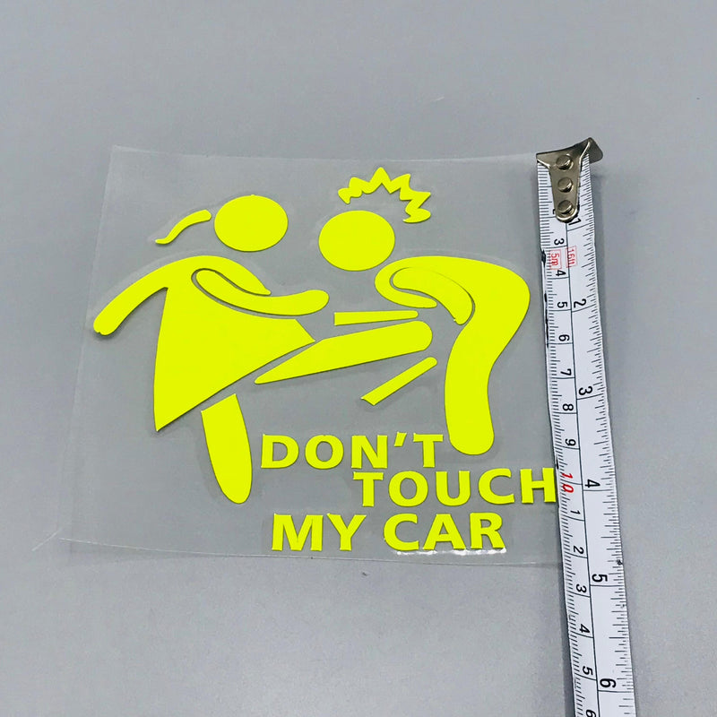 Premium Quality Custom Sticker Sheet For Car & Bike Embossed Style DON'T TOUCH MY CAR