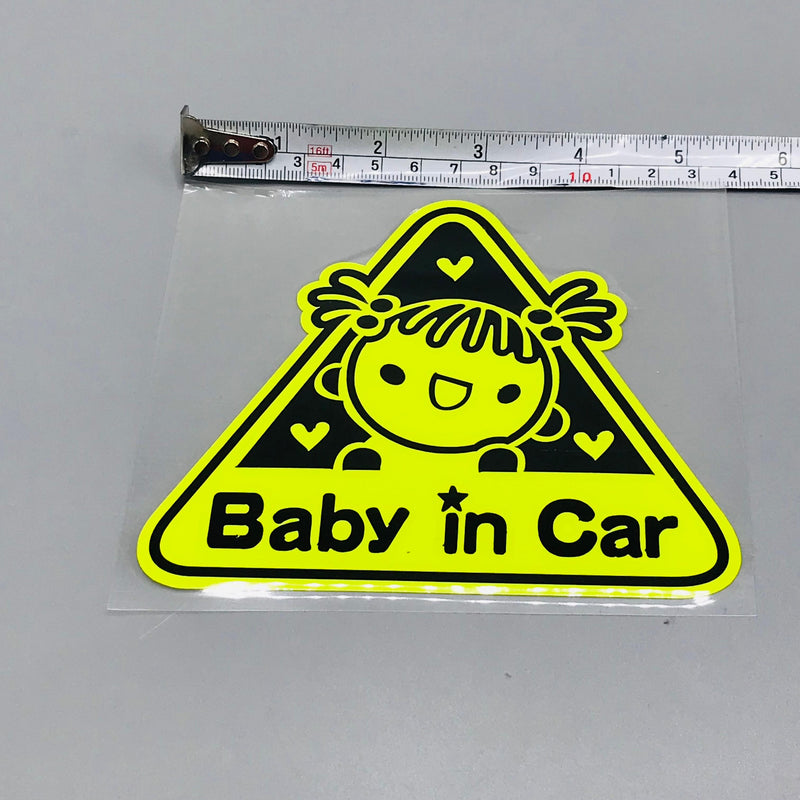 Premium Quality Custom Sticker Sheet For Car & Bike Embossed Style BABY IN CAR