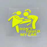 Premium Quality Custom Sticker Sheet For Car & Bike Embossed Style DON'T TOUCH MY CAR