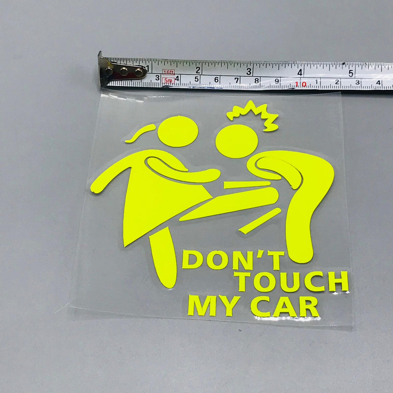 Premium Quality Custom Sticker Sheet For Car & Bike Embossed Style DON'T TOUCH MY CAR