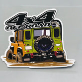 Premium Quality Custom Sticker Sheet For Car & Bike Embossed Style 4X4 OFF ROAD