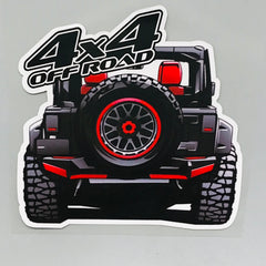Premium Quality Custom Sticker Sheet For Car & Bike Embossed Style 4X4 OFF ROAD