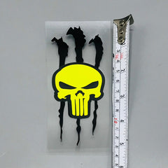 Premium Quality Custom Sticker Sheet For Car & Bike Embossed Style GHOST SKULL