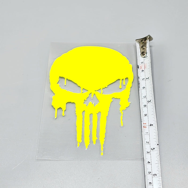 Premium Quality Custom Sticker Sheet For Car & Bike Embossed Style Punisher Skull
