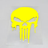 Premium Quality Custom Sticker Sheet For Car & Bike Embossed Style Punisher Skull
