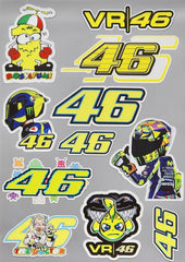 Premium Quality Custom Sticker Big Sheet For Car & Bike Embossed Style VR 46