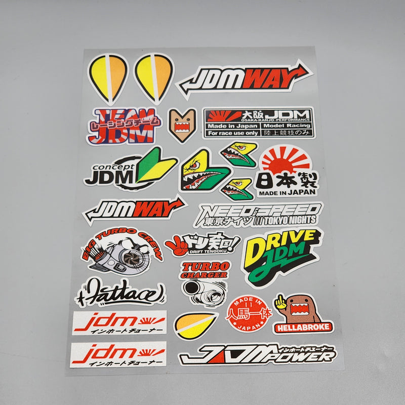 Premium Quality Custom Sticker Big Sheet For Car & Bike Embossed Style JDMWAY