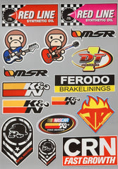 Premium Quality Custom Sticker Big Sheet For Car & Bike Embossed Style RED LINE