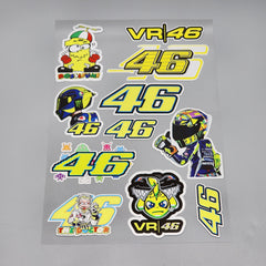 Premium Quality Custom Sticker Big Sheet For Car & Bike Embossed Style VR 46