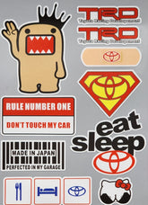 Premium Quality Custom Sticker Big Sheet For Car & Bike Embossed Style EAT SLEEP