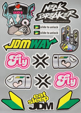 Premium Quality Custom Sticker Big Sheet For Car & Bike Embossed Style NECK BREAKER