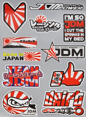 Premium Quality Custom Sticker Big Sheet For Car & Bike Embossed Style JDMPOWER