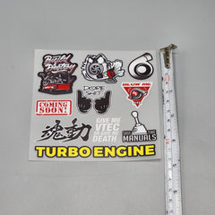 Premium Quality Custom Sticker Sheet For Car & Bike Embossed Style BUILD AND DESTROY