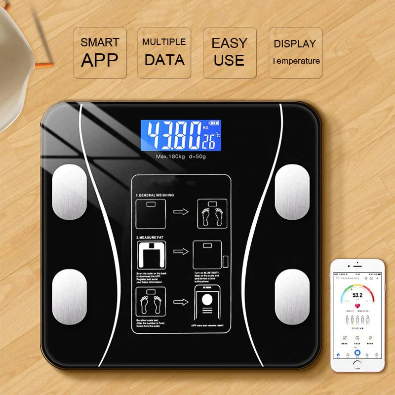 Smart Bluetooth Weight Scale Multi-Function Electronic Scale Household Human Health Professional Fat Measurement Scale