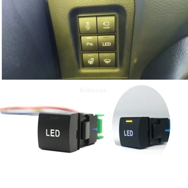 Car LED Light Camera View Button On/Off Radars Sensor Switch 1 Pc