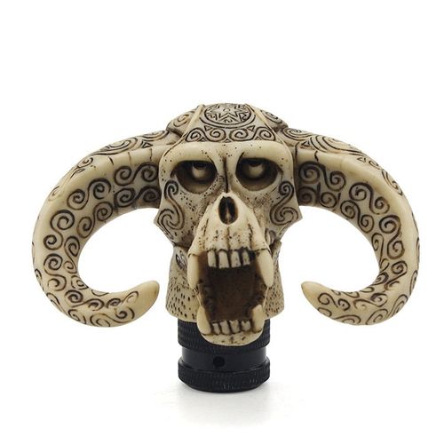 gear shift knob skull Universal Cool Antique Cow Head Skull Shift Gear Knob Car Shifter Leve – Chaudhry Auto Store
