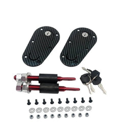 Universal Flush Hood Pins Engine Bonnet Latch Lock Kit Hood Lock Kit Car Cover Lock (Black)