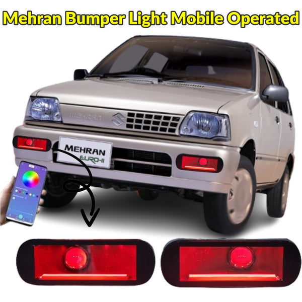 Suzuki Mehran Bumper Light Upgraded Version With Indicator And Mobile Operated DRL 2 Pcs Set