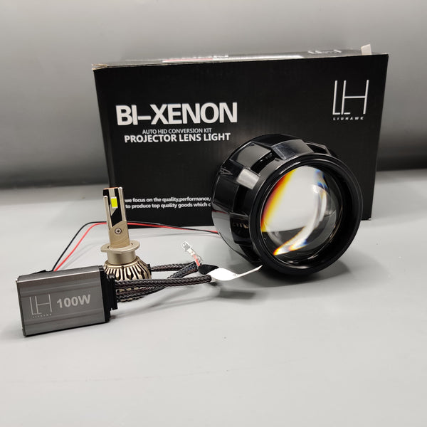 LIUHAWK Bi Xenon Projector Simple DRL Style 55 Watt SMD For Bike 1 Pc