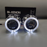 LIUHAWK Bi Xenon Projector DRL+Indicator X2 Round Style 55 Watt SMD Complete Set White - Yellow