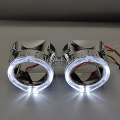 LIUHAWK Bi Xenon 2.5 Projector Shroud DRL+Indicator X3 Style 2 Pcs Set(White/Yellow)
