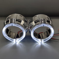 LIUHAWK Bi Xenon 2.5 Projector Shroud DRL+Indicator X2 Style 2 Pcs Set(White/Yellow)