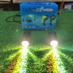 2 Pcs Set HJG S49 Series Driving Lens Dual Color With Wireless Remote And Flasher LED Fog Light Spotlight Lens Yellow-White Beam For Car