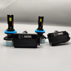 Universal LIUHAWK Bumper BI Xenon Projector Upgraded Version With RGB DRL And 100 watt LED Supported Chrome Ring 3.0 Lens