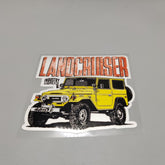 Premium Quality Custom Sticker Sheet For Car & Bike Embossed Style LANDCRUISER