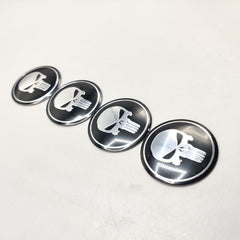 Universal 6.0mm Metal patri Wheel Logo in Premium Quality 4 Pcs Set
