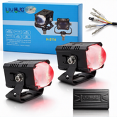 2 Pcs Set Universal HJG H-S114 60W Bezel Less Projector Fog Lights For Car
