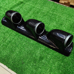 Car 12V 3in1 Matt Black HKS Triple Pillar Gauge Meter Volt & Water Temp & RPM For Car 1 Pc