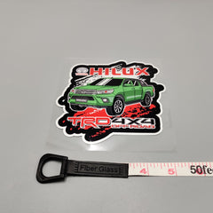 Premium Quality Custom Sticker Sheet For Car & Bike Embossed Style 4x4 HILUS