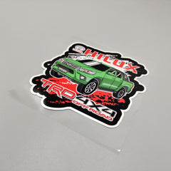 Premium Quality Custom Sticker Sheet For Car & Bike Embossed Style 4x4 HILUS