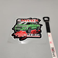Premium Quality Custom Sticker Sheet For Car & Bike Embossed Style 4x4 HILUS