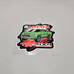 Premium Quality Custom Sticker Sheet For Car & Bike Embossed Style 4x4 HILUS