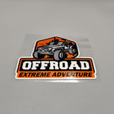 Premium Quality Custom Sticker Sheet For Car & Bike Embossed Style 4x4 OFF ROAD ADVENTURE